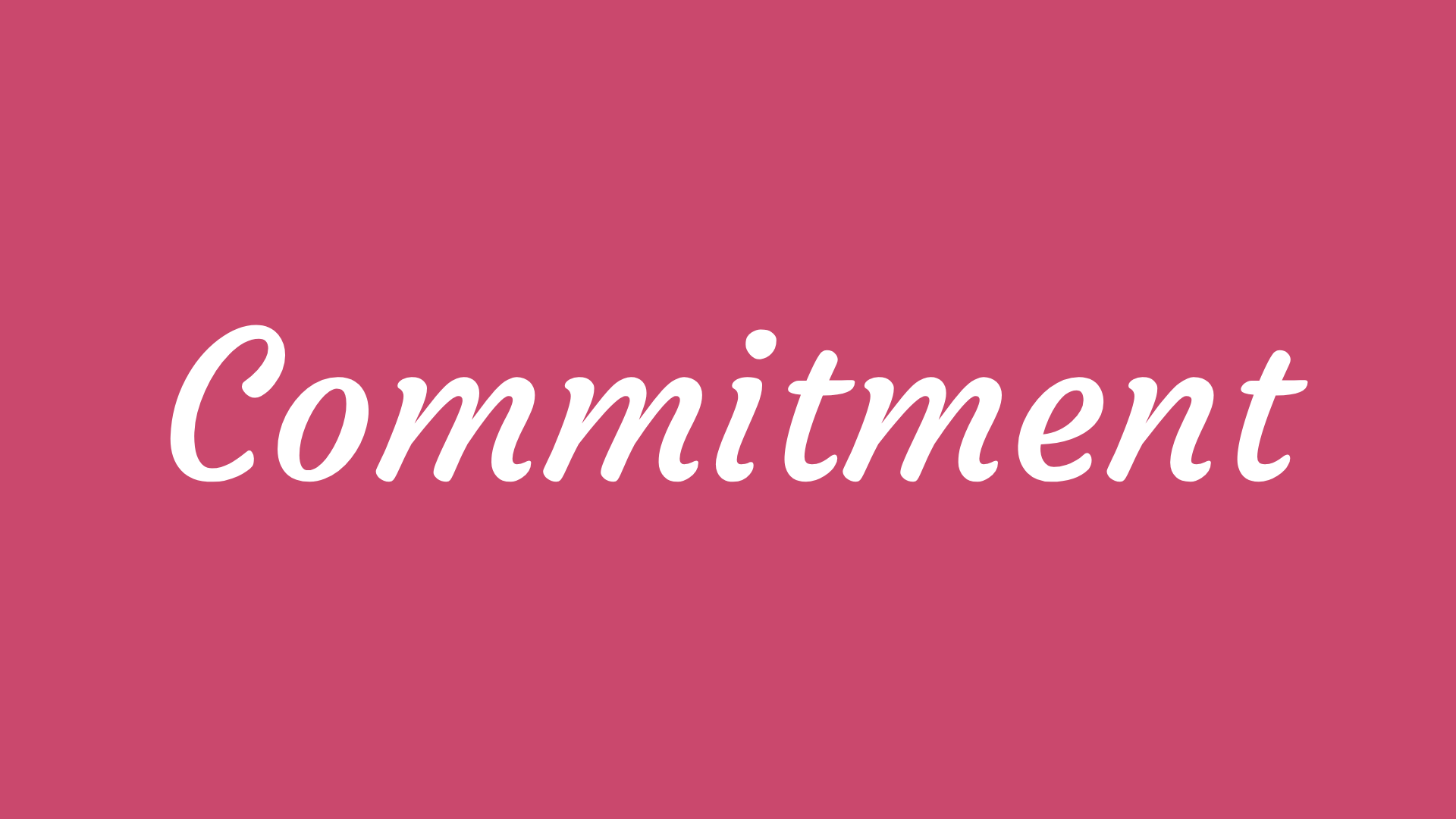 Serve with Commitment