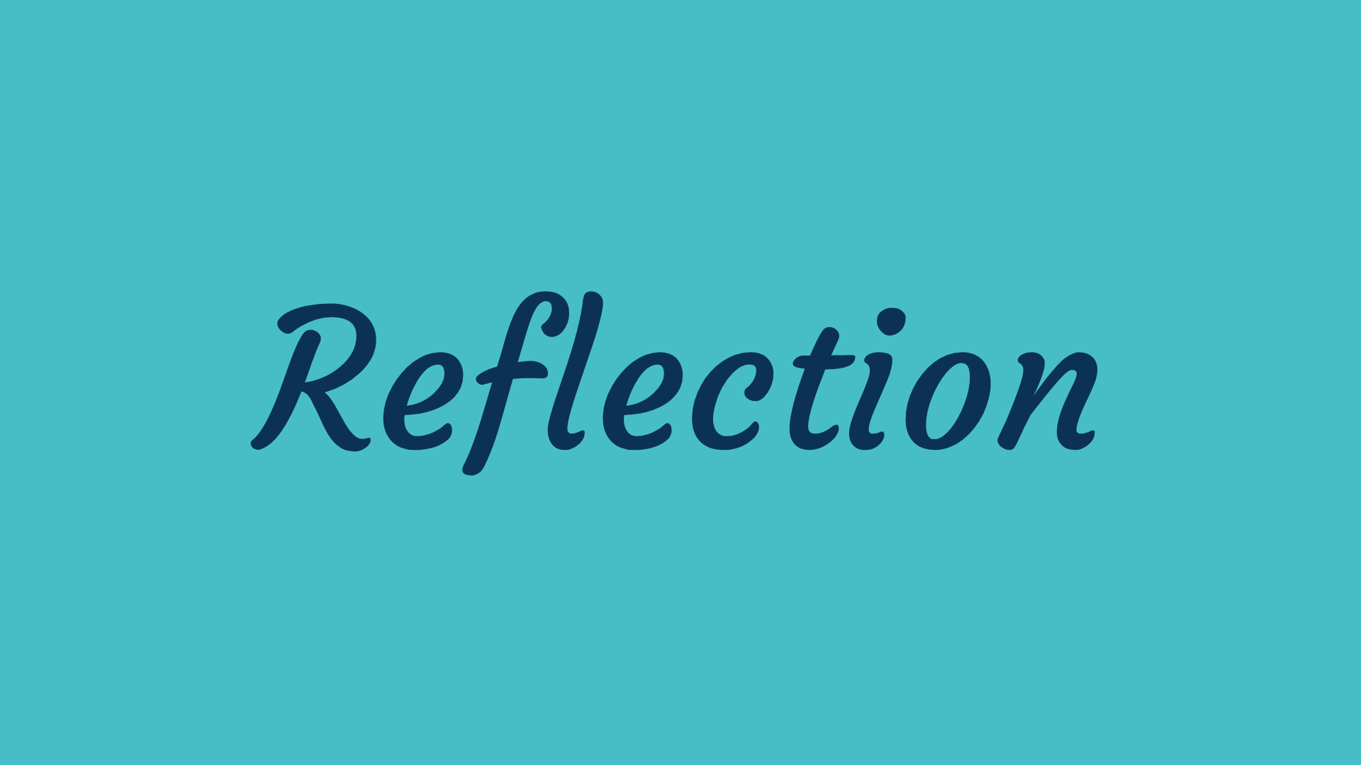 Lead with Reflection